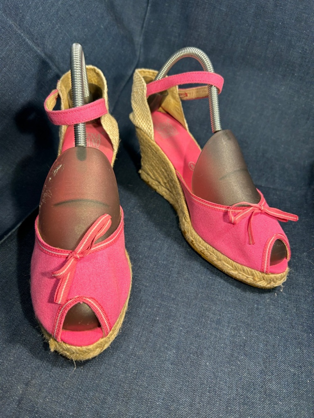 Elena Solano espadrilles wedge made in Spain peep toe